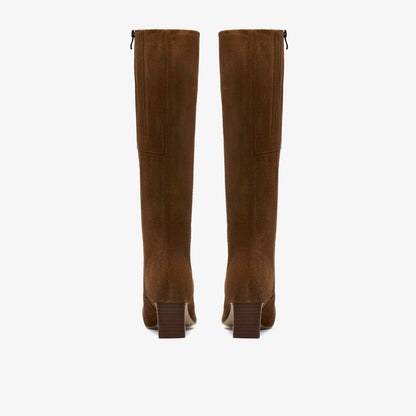 Edina Tall Walnut Suede