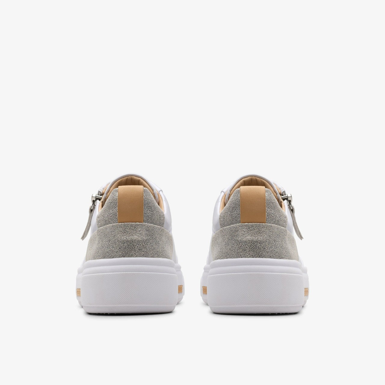 Hollyhock Zip Silver Combination Leather