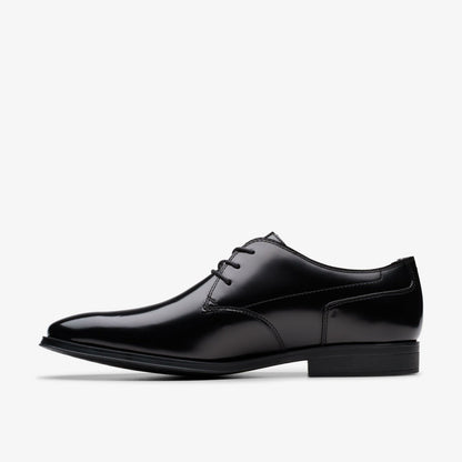 Paulton Lace Black Hi Shine Leather
