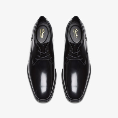 Paulton Lace Black Hi Shine Leather