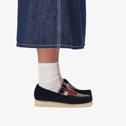Wallabee T Bar Black Tweed Combination