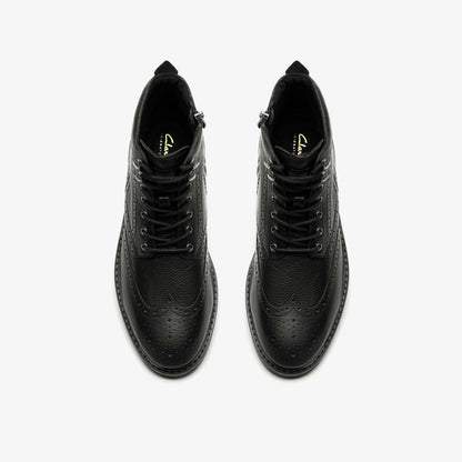 Newford Lace Boot Black Leather