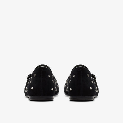 Livia Stud Black Suede