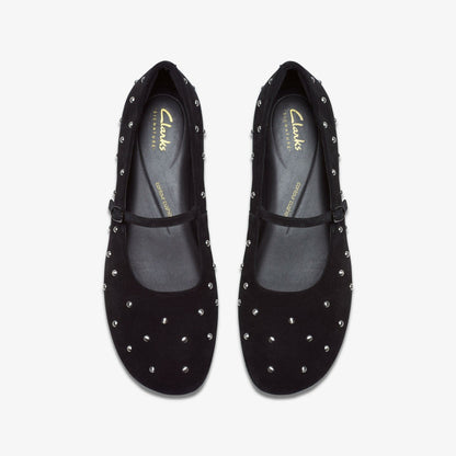Livia Stud Black Suede