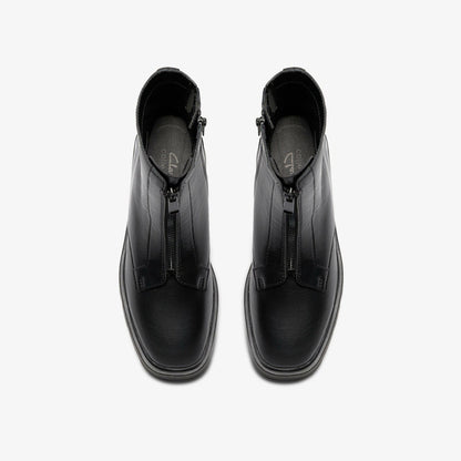 Lauryl Zip Black Leather