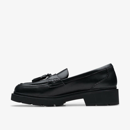 Lauryl Tassel Black Leather