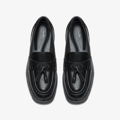 Lauryl Tassel Black Leather