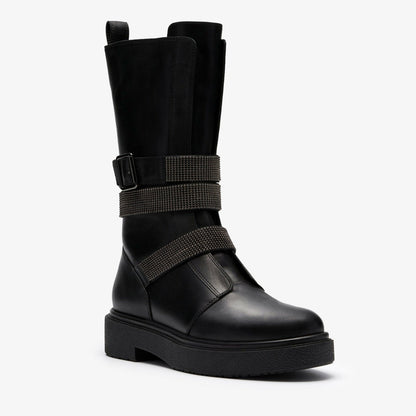 Muster Chain Black Leather