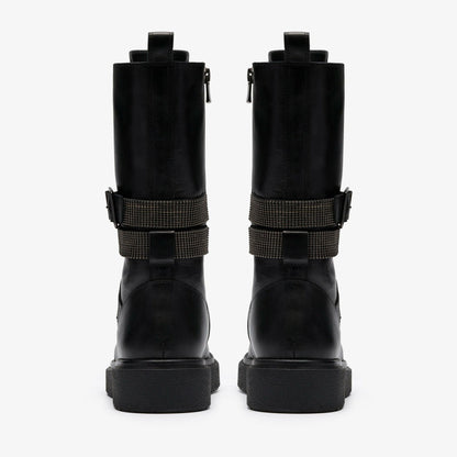 Muster Chain Black Leather