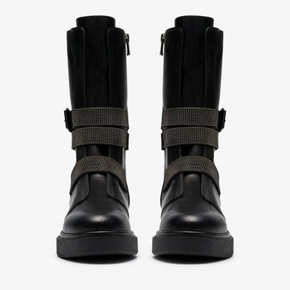 Muster Chain Black Leather