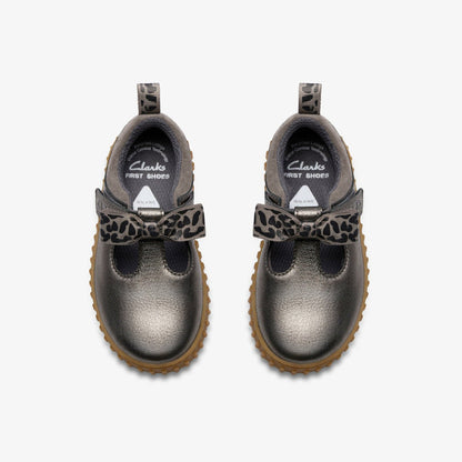 Cove Bow Toddler Silver Metallic
