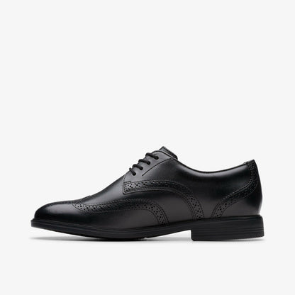 Jonwin Wing Youth Black Leather
