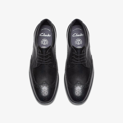 Jonwin Wing Youth Black Leather