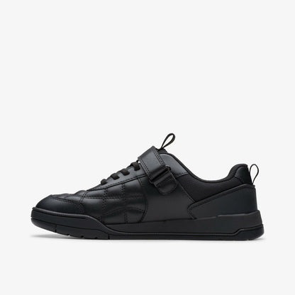 Laser Cross Youth Black Leather