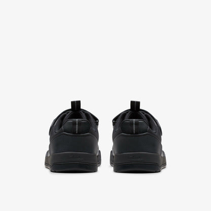 Laser Cross Youth Black Leather