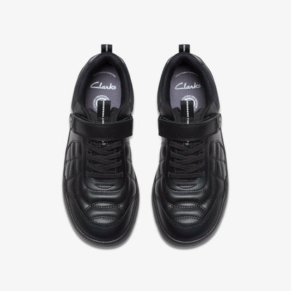 Laser Cross Youth Black Leather