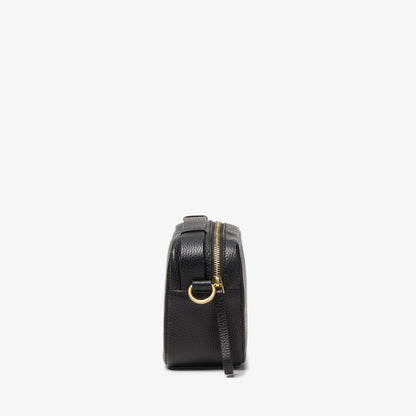 Camera Cross Black Leather