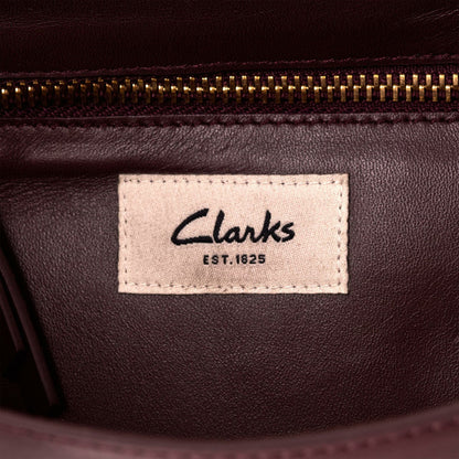 Twist Midi Burgundy Leather