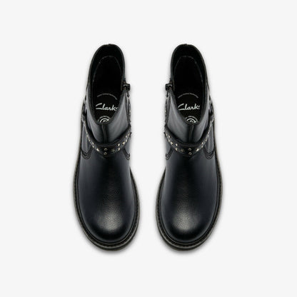 Prague Shine Kid Black Leather