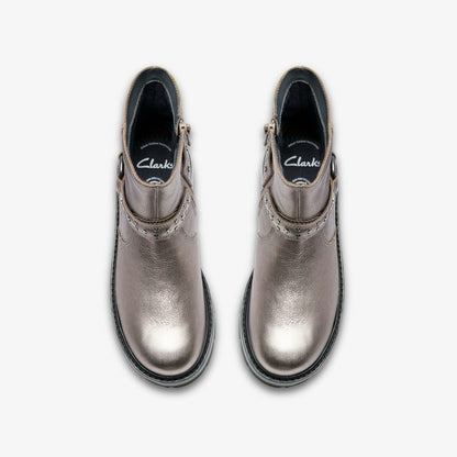 Prague Shine Kid Pewter Metallic