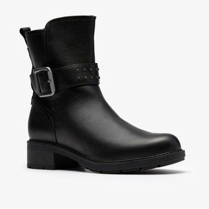 Hearth Buckle Black Leather