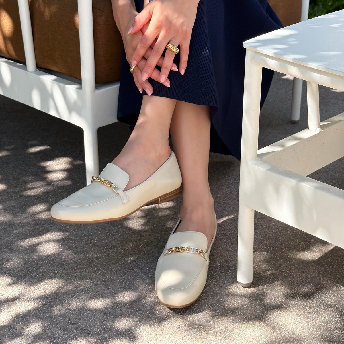 Tamna Iris White Leather - US 0754
