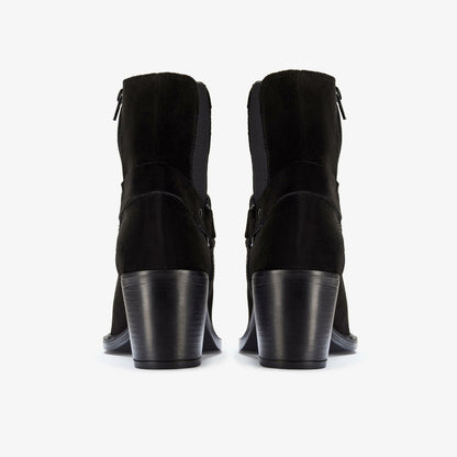 Jesse Buckle Black Suede