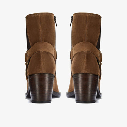 Jesse Buckle Dark Tan Suede
