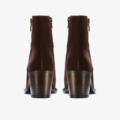 Jesse Zip Dark Brown Suede