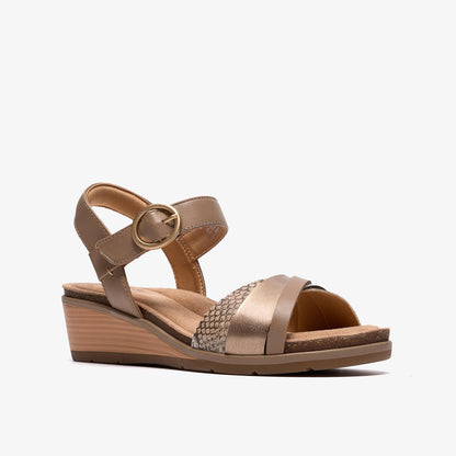 Kacha Twist Taupe Combination Leather - US 7190