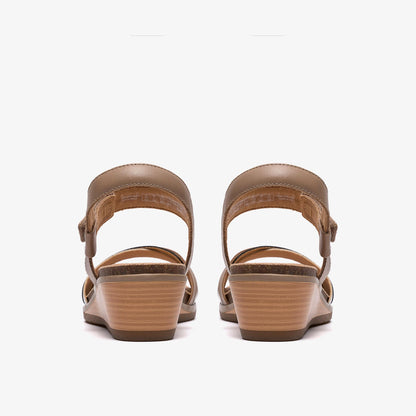 Kacha Twist Taupe Combination Leather - US 7190