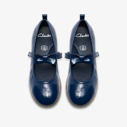 Charm Bow Kid Navy Patent