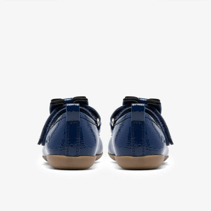 Charm Bow Toddler Navy Patent