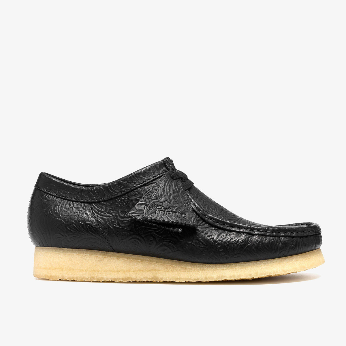 Wallabee Black Leather Embossed - US 1333